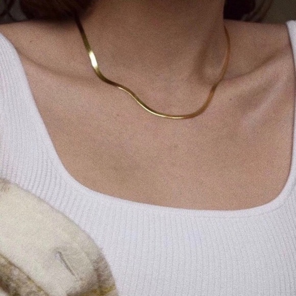 “Infatuation” Snake Chain Minimal Choker Necklace - Picture 11 of 13